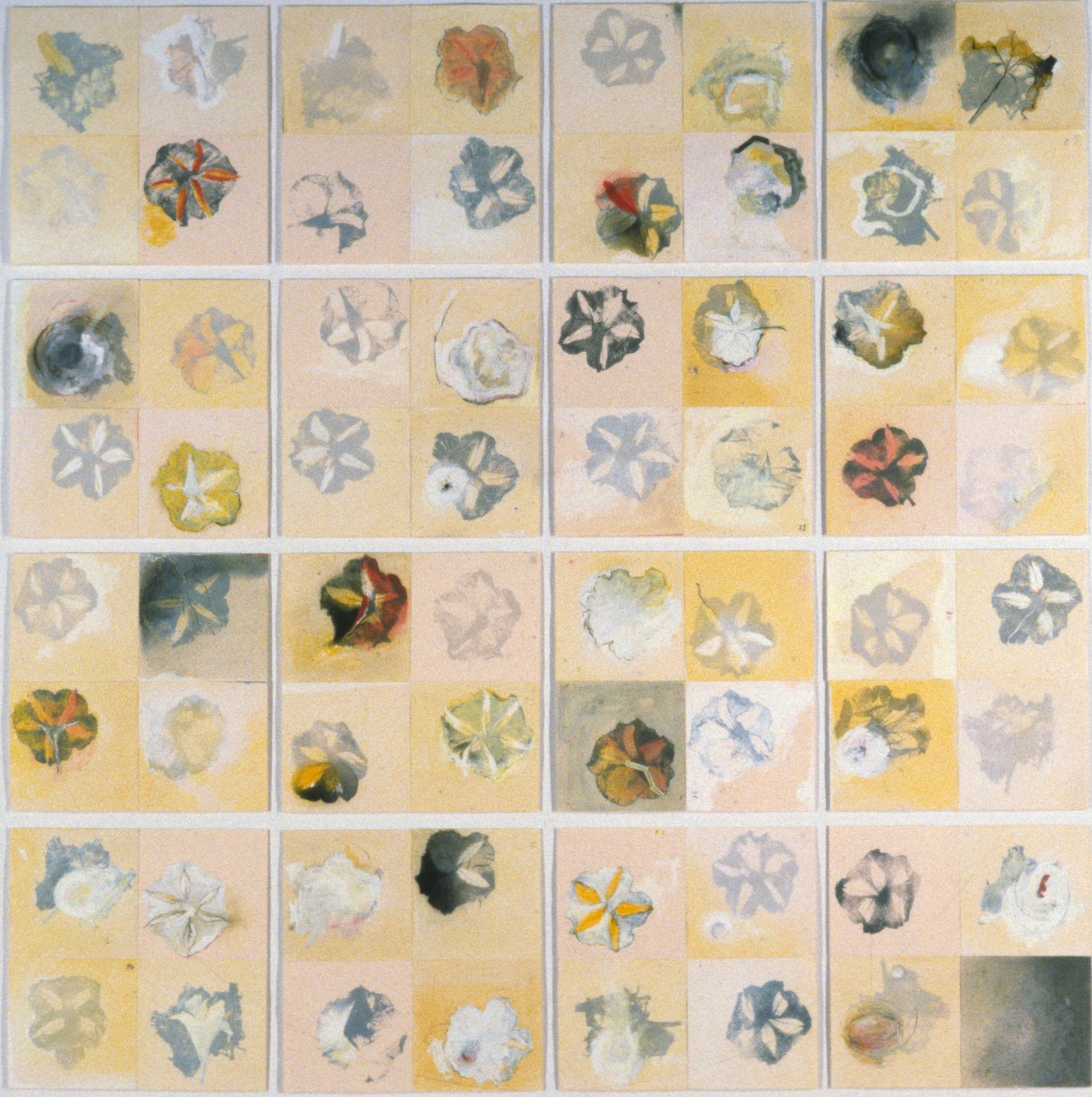 Le corps-étoiles, 1996. Lithography and mixed techniques on paper, 210 cm x 210 cm. Collection des beaux-arts, Ministère des Affaires mondiales et du Commerce international, Ottawa, On.